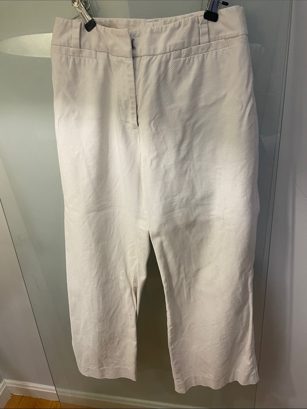 Women's Cream Cropped Dress Pants